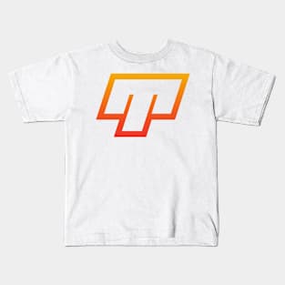 Aries Orange Gradient Outline Kids T-Shirt